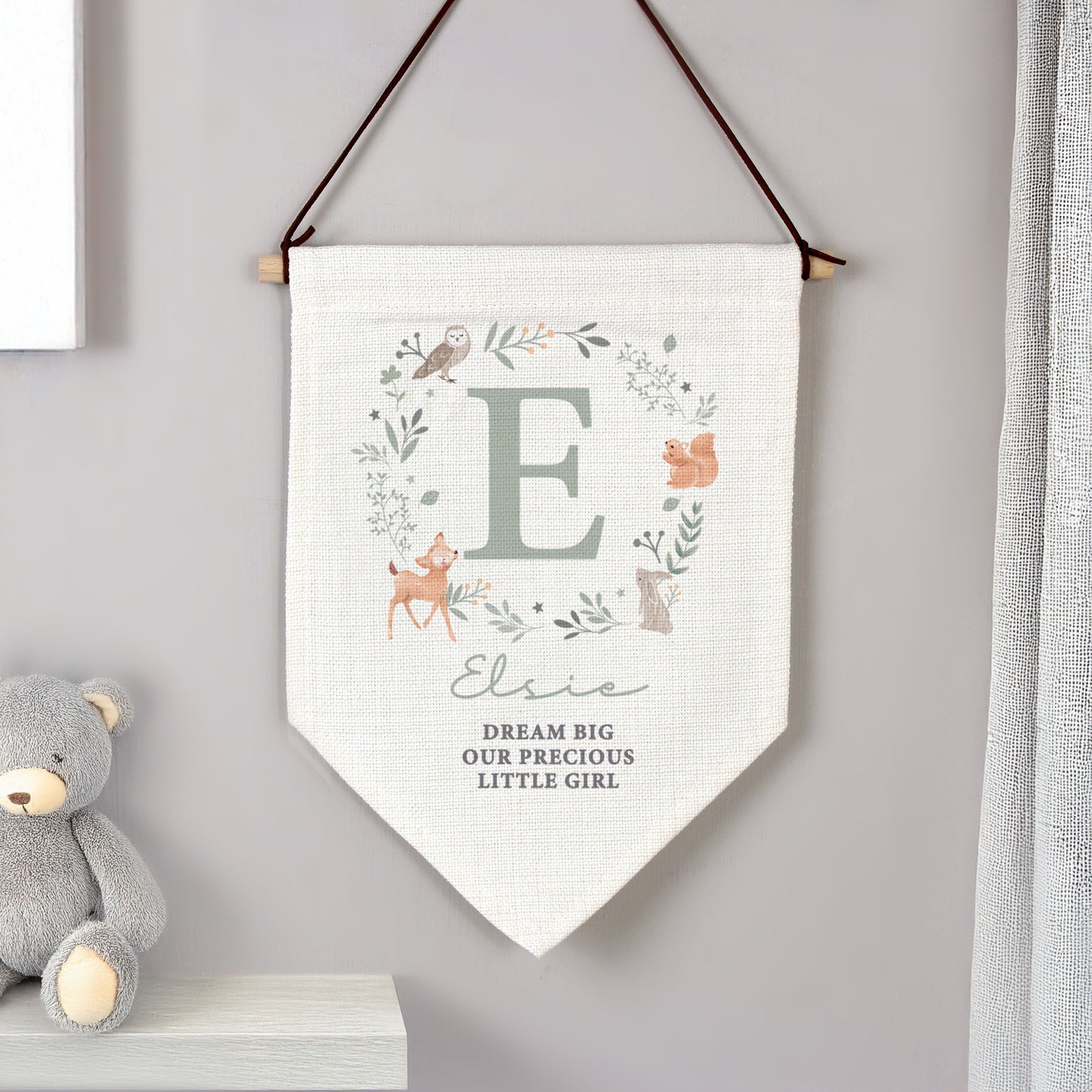 Personalised New Baby Wall Art Banner