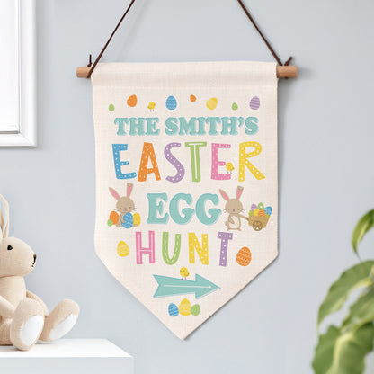 Personalised Easter Egg Hunt Hanging Sign