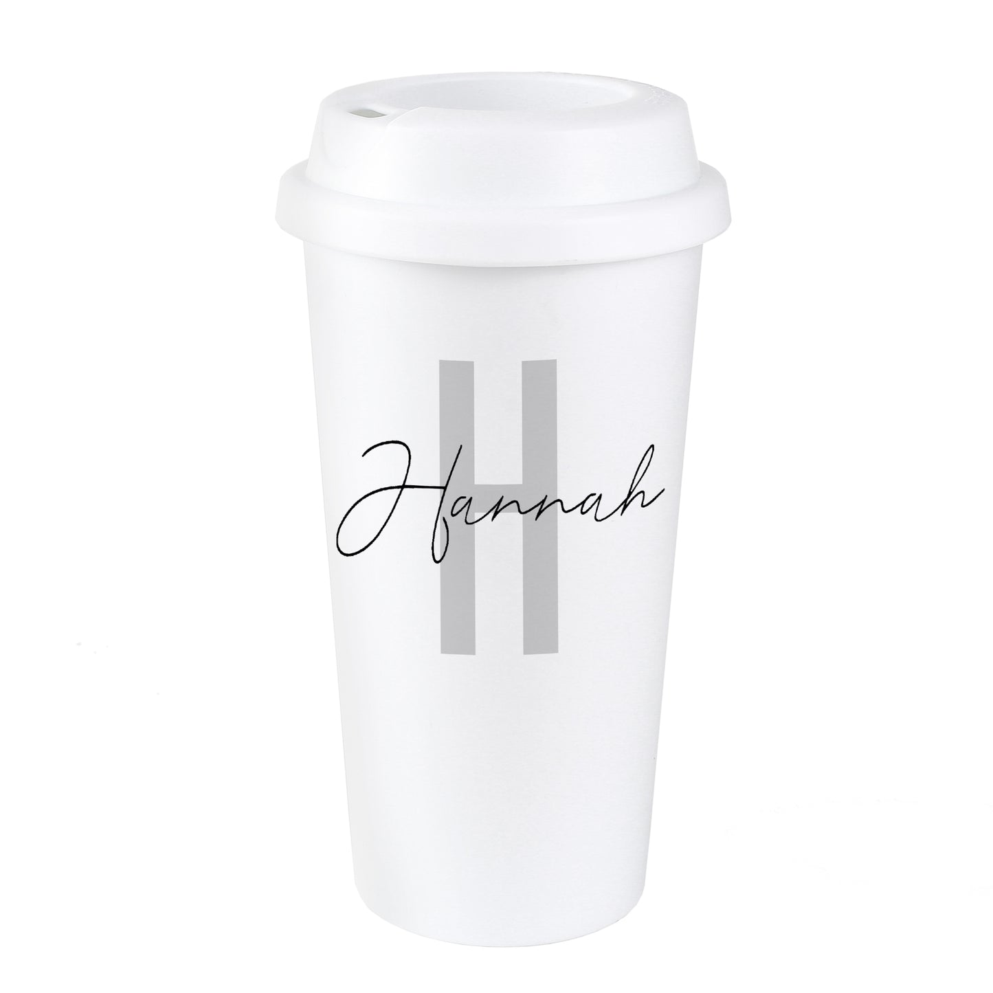 Personalised Initial & Name Insulated Reusable Eco Travel Cup