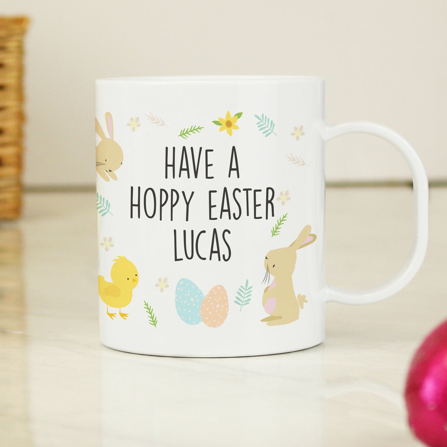 Personalised Easter Bunny Plastic Mug