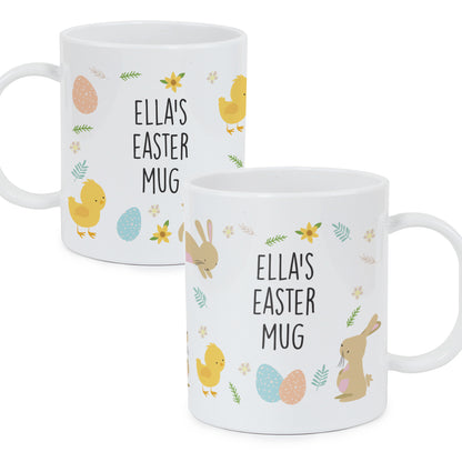 Personalised Easter Bunny Plastic Mug