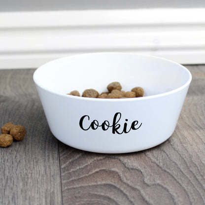 Personalised Name Plastic Cat Bowl