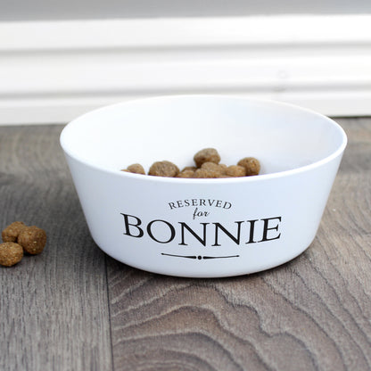 Personalised Reserved for Plastic Cat Bowl