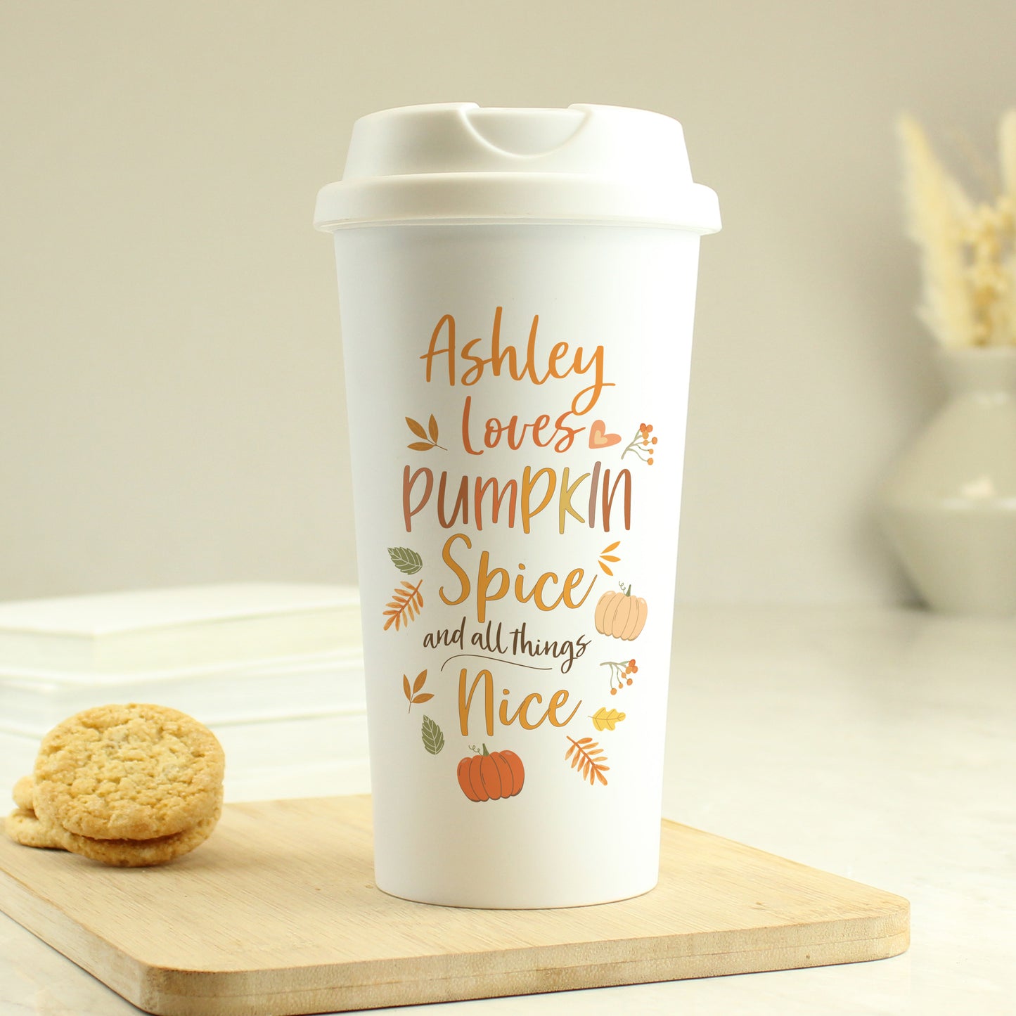 Personalised Pumpkin Spice Travel Mug