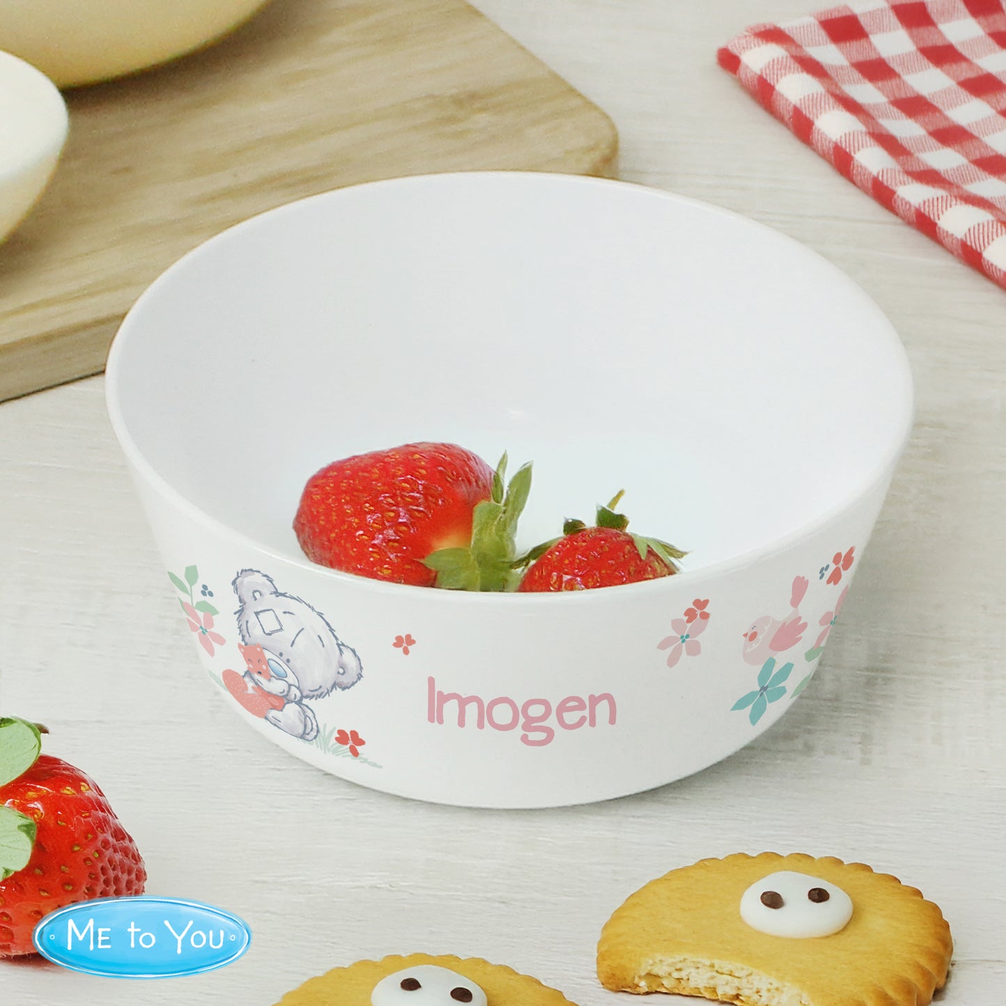 Personalised Tiny Tatty Teddy Woodland Animal Plastic Bowl