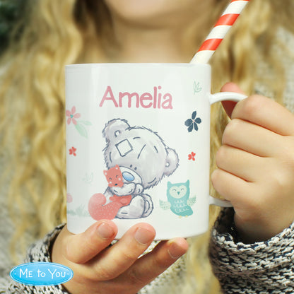 Personalised Tiny Tatty Teddy Woodland Animal Plastic Mug