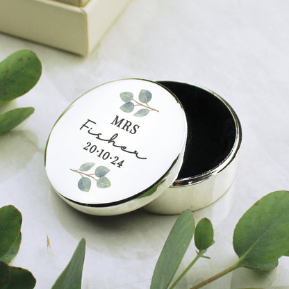 Personalised Botanical Ring Box