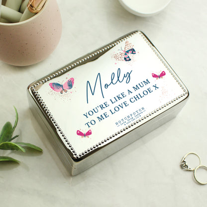 Personalised Hotchpotch Butterfly Rectangular Jewellery Box