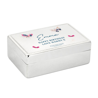 Personalised Hotchpotch Butterfly Rectangular Jewellery Box