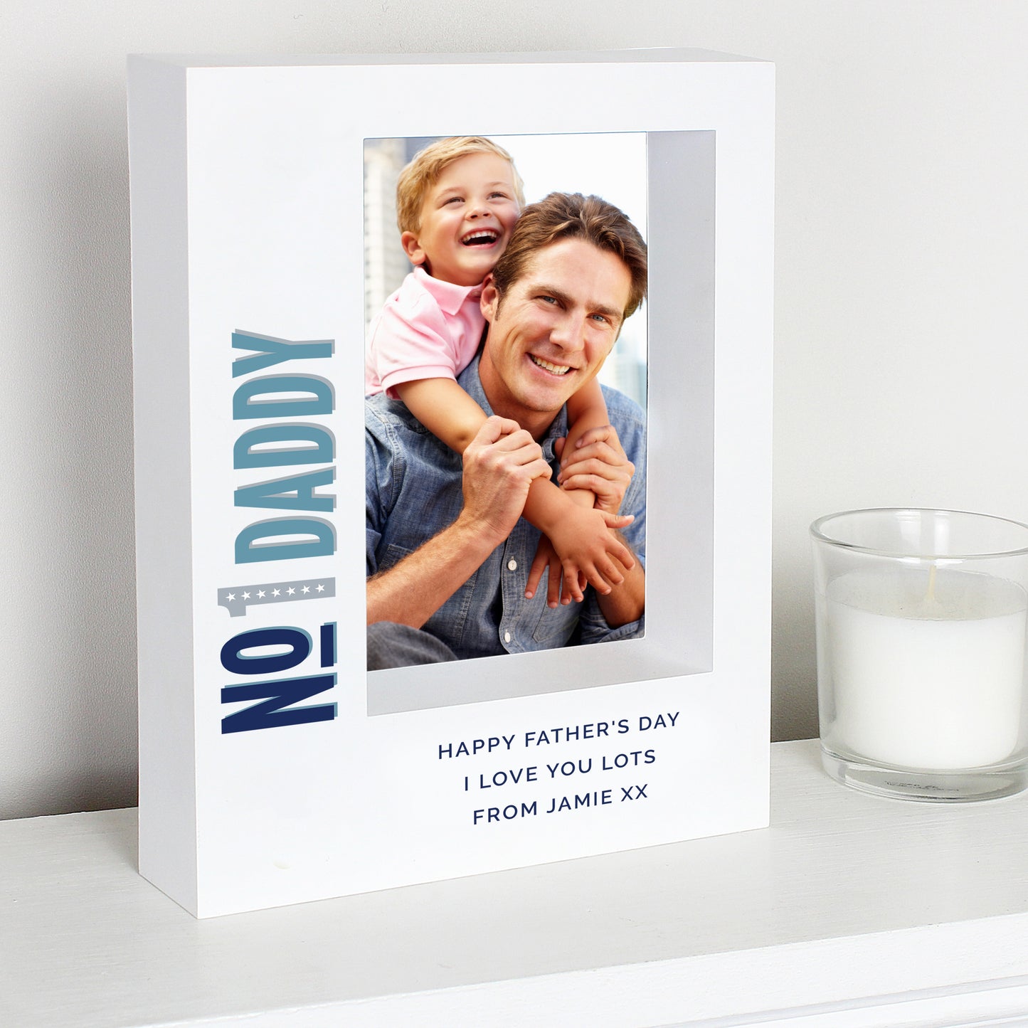 Personalised No.1 5x7 Box Photo Frame