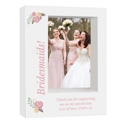 Personalised Floral 5x7 Box Photo Frame