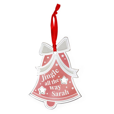 Personalised Jingle All The Way Bell Decoration