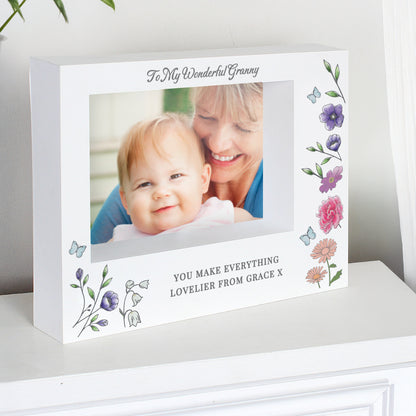 Personalised Wild Flowers Box Photo Frame