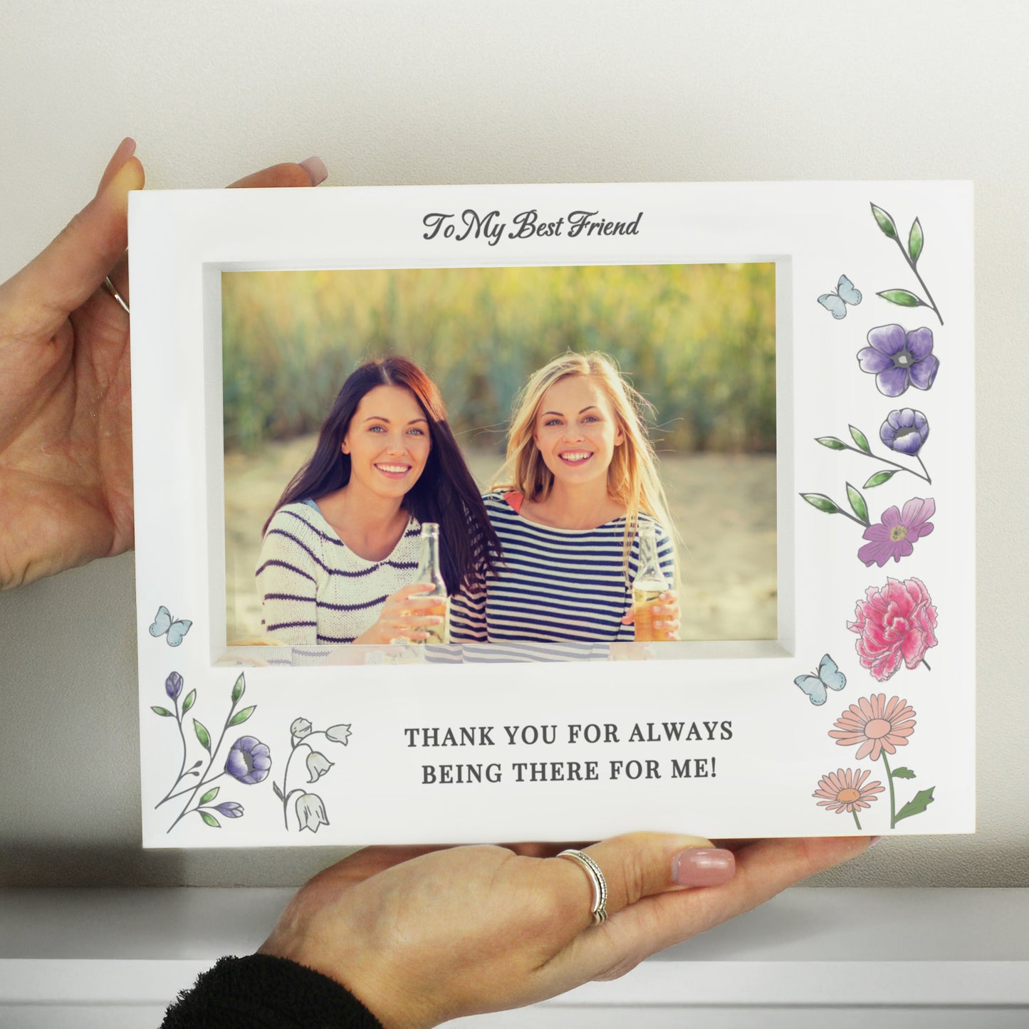 Personalised Wild Flowers Box Photo Frame