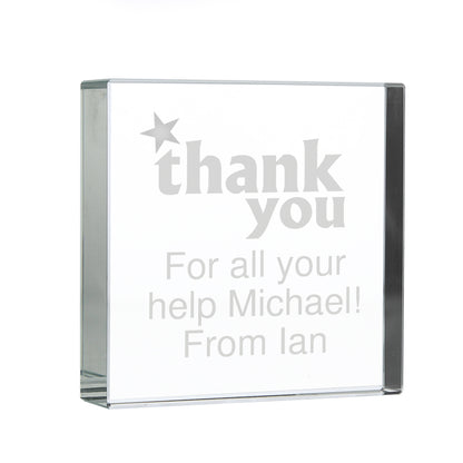 Personalised Thank you Crystal Token