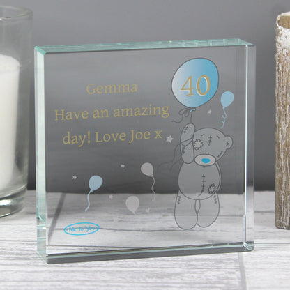 Personalised Me To You Balloon Crystal Token