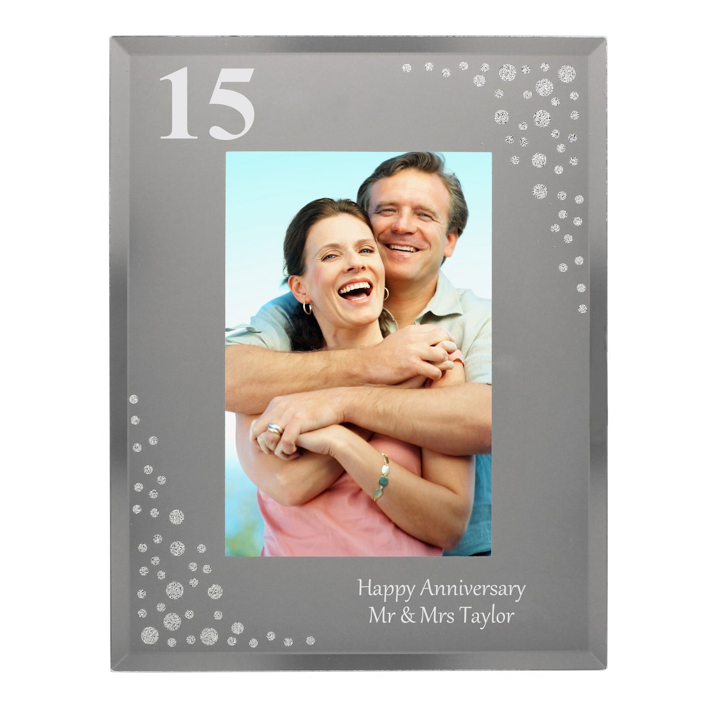 Personalised Big Age 6x4 Diamante Glass Photo Frame