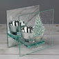 Personalised A Winter's Night Mirrored Glass Tea Light Candle Holder