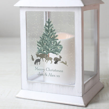 Personalised A Winter's Night White Lantern