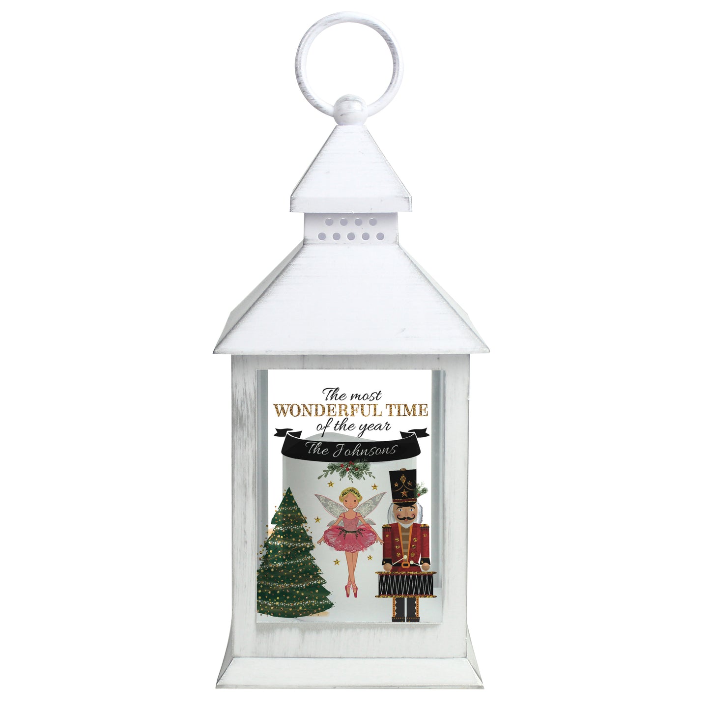 Personalised Nutcracker White Lantern