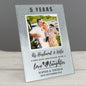 Personalised Anniversary 4x4 Glitter Glass Photo Frame