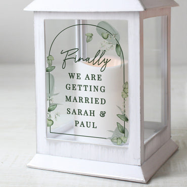 Personalised Botanical Wedding Lantern