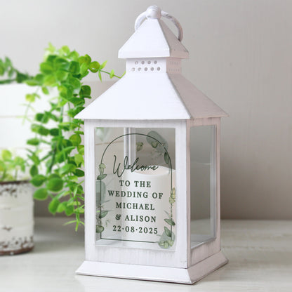 Personalised Botanical Wedding Lantern