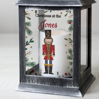 Personalised Christmas Nutcracker Black Lantern