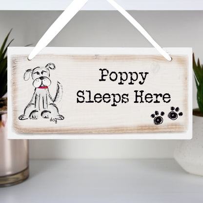 Personalised Dog Wooden Sign