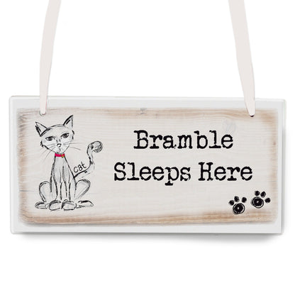 Personalised Cat Wooden Sign