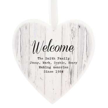 Personalised Rustic Large Wooden Heart Decoration