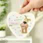 Personalised Boofle Flowers Wooden Heart Decoration