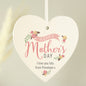 Personalised Floral Bouquet Mother's Day Wooden Heart Decoration