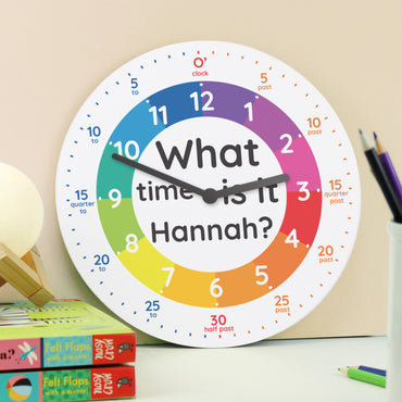 Personalised What Time Is It? Wooden Clock