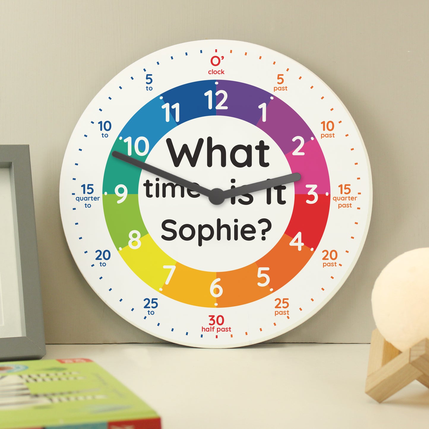 Personalised What Time Is It? Wooden Clock