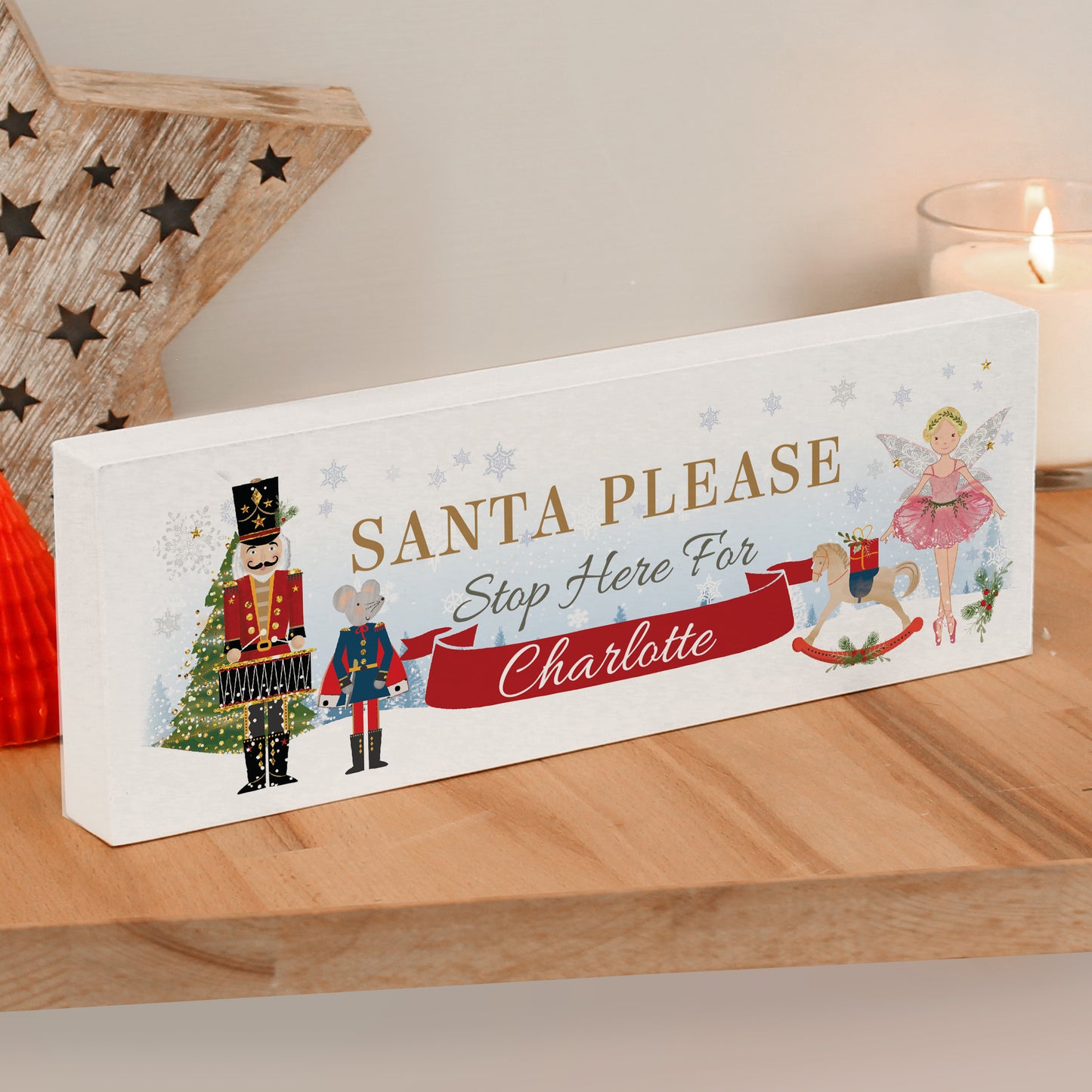 Personalised Nutcracker Wooden Mantel Decoration