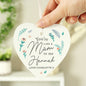 Personalised You're Like A Mum To Me Wooden Heart Decoration