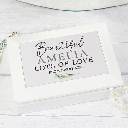 Personalised Botanical Jewellery Box