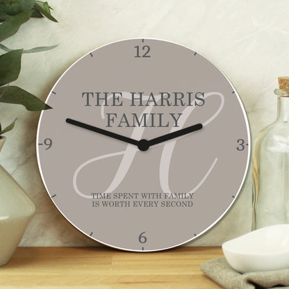 Personalised Family Wooden Clock