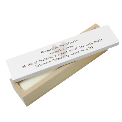 Personalised Free Text Wooden Certificate Holder