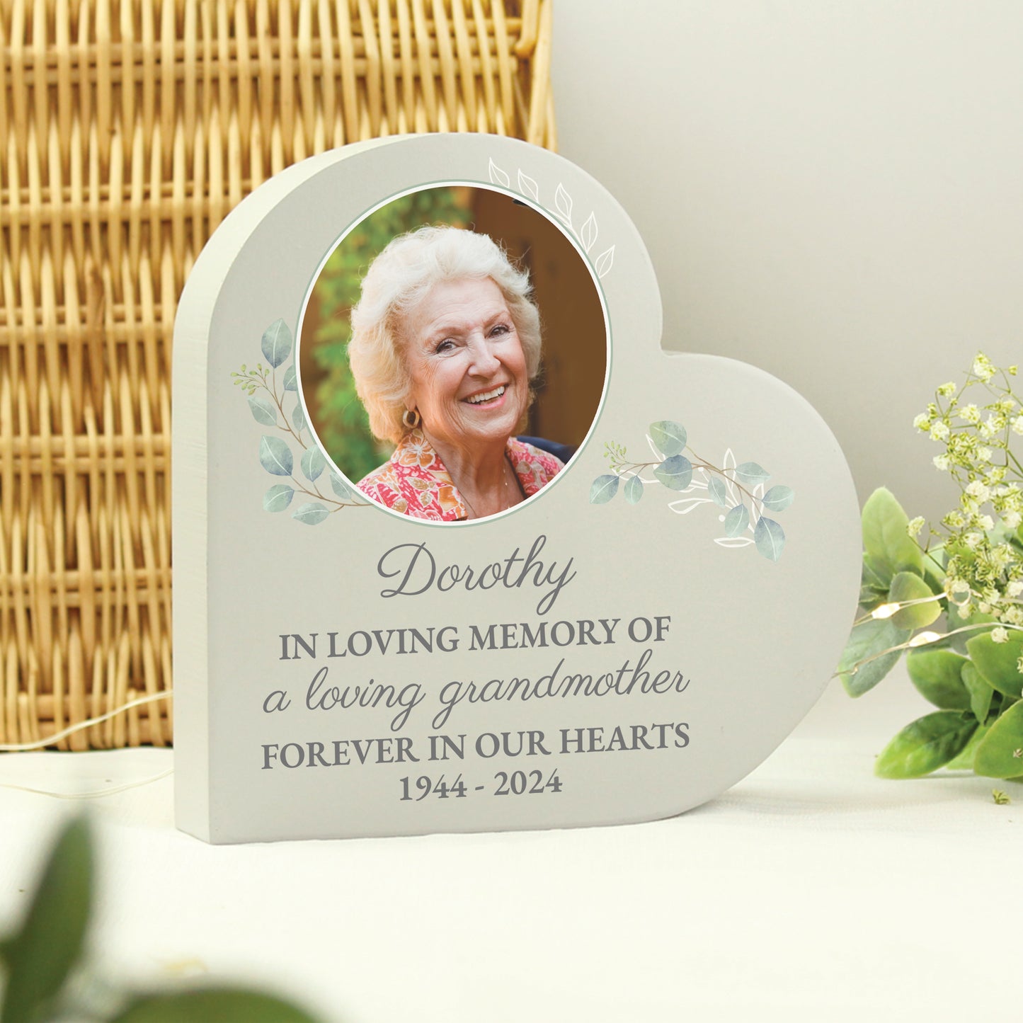 Personalised Wedding Memory Table Heart Ornament