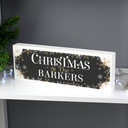 Personalised Family Christmas Wooden Mantel Decoration