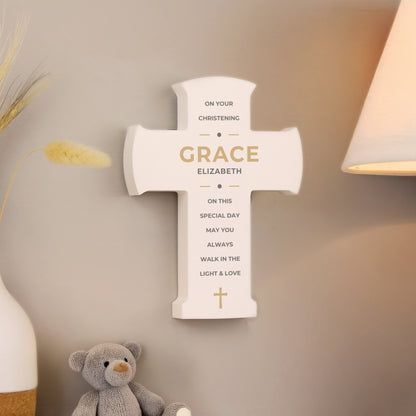 Personalised Wooden Cross Ornament