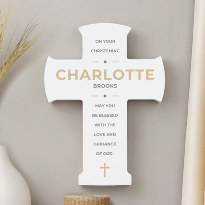 Personalised Wooden Cross Ornament