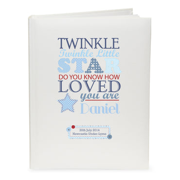 Personalised Twinkle Boys Traditional Photo Album