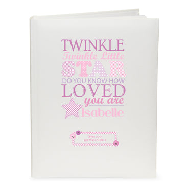 Personalised Twinkle Girls Traditional Photo Album