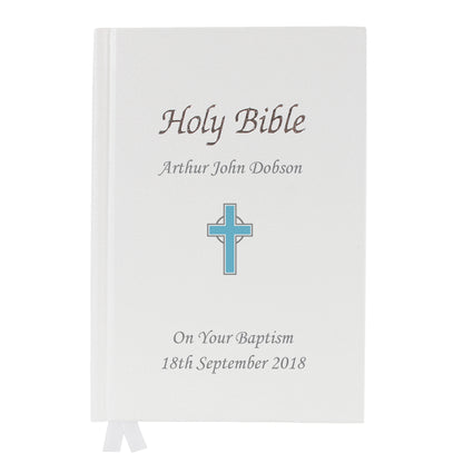 Personalised Blue Cross Bible