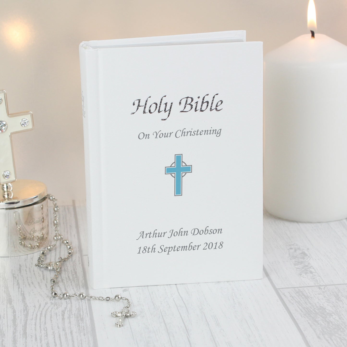 Personalised Blue Cross Bible