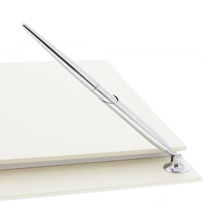 Personalised 25th Silver Anniversary Hardback Guest Book & Pen