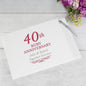 Personalised 40th Ruby Anniversary Hardback Guest Book & Pen